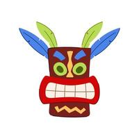 afrikanisch Tiki Maske Karikatur Vektor Illustration