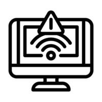 Netzwerk Probleme Reparatur Computer Linie Symbol Vektor Illustration