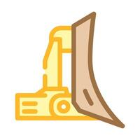 Bulldozer Klinge Konstruktion Fahrzeug Farbe Symbol Vektor Illustration