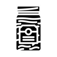 Kimchi Krug Koreanisch Küche Glyphe Symbol Vektor Illustration