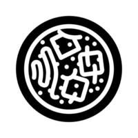 sundubu jjigae Koreanisch Küche Glyphe Symbol Vektor Illustration