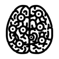 neural Konnektivität Neurowissenschaften Neurologie Linie Symbol Vektor Illustration