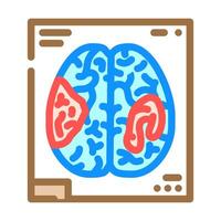 funktional mri Neurowissenschaften Neurologie Farbe Symbol Vektor Illustration