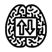 neuroplasticitet neuroscience neurologi linje ikon vektor illustration