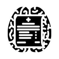 neurologisch Behandlung Neurowissenschaften Neurologie Glyphe Symbol Vektor Illustration
