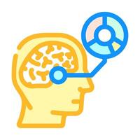 kognitiv Kompetenzen Neurowissenschaften Neurologie Farbe Symbol Vektor Illustration