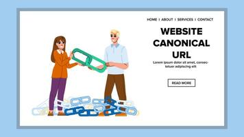 Suche Webseite kanonisch URL Vektor