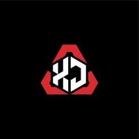 xj första logotyp esport team begrepp idéer vektor