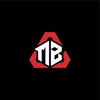 mb Initiale Logo Esport Mannschaft Konzept Ideen vektor
