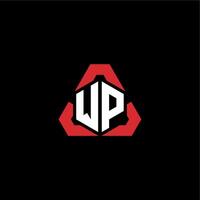 wp Initiale Logo Esport Mannschaft Konzept Ideen vektor