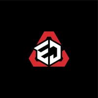 ej första logotyp esport team begrepp idéer vektor