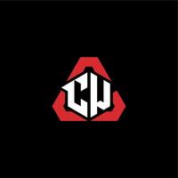 cw Initiale Logo Esport Mannschaft Konzept Ideen vektor