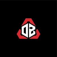 ob Initiale Logo Esport Mannschaft Konzept Ideen vektor