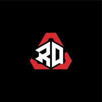 rq första logotyp esport team begrepp idéer vektor