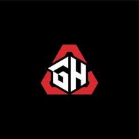 gh Initiale Logo Esport Mannschaft Konzept Ideen vektor