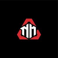 nm Initiale Logo Esport Mannschaft Konzept Ideen vektor