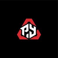 py Initiale Logo Esport Mannschaft Konzept Ideen vektor