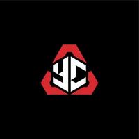 yc Initiale Logo Esport Mannschaft Konzept Ideen vektor