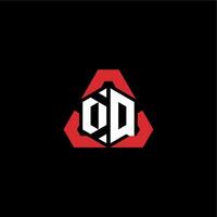 dq Initiale Logo Esport Mannschaft Konzept Ideen vektor