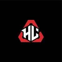 hl första logotyp esport team begrepp idéer vektor