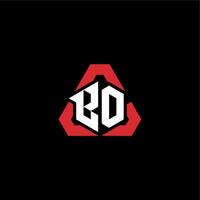 bo Initiale Logo Esport Mannschaft Konzept Ideen vektor