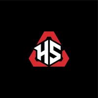 hs Initiale Logo Esport Mannschaft Konzept Ideen vektor