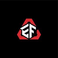 ef första logotyp esport team begrepp idéer vektor