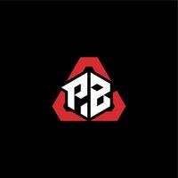 pb första logotyp esport team begrepp idéer vektor