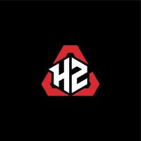 hz första logotyp esport team begrepp idéer vektor