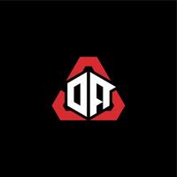 oa Initiale Logo Esport Mannschaft Konzept Ideen vektor