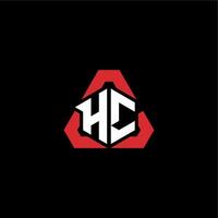 hc första logotyp esport team begrepp idéer vektor