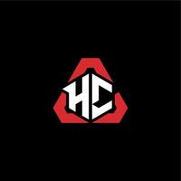hc Initiale Logo Esport Mannschaft Konzept Ideen vektor