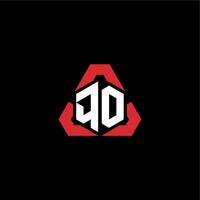 qo första logotyp esport team begrepp idéer vektor