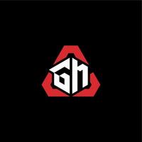 gm Initiale Logo Esport Mannschaft Konzept Ideen vektor