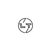lt Fett gedruckt Linie Konzept im Kreis Initiale Logo Design im schwarz isoliert vektor