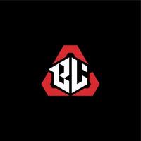 bl första logotyp esport team begrepp idéer vektor