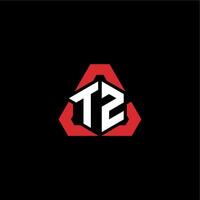 tz första logotyp esport team begrepp idéer vektor