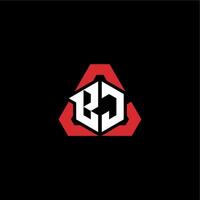 bj Initiale Logo Esport Mannschaft Konzept Ideen vektor