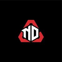 nd Initiale Logo Esport Mannschaft Konzept Ideen vektor