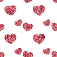 rot Herzen Vektor nahtlos Muster zum st Valentinsgrüße Tag, Februar 14. Liebe süß Hintergrund, Hintergrund, drucken, Textil, Stoff, Verpackung Papier, Verpackung Design