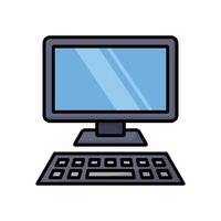 Desktop Computer Symbol Vektor Design Vorlage einfach und sauber
