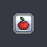 äpple frukt tecken i pixel konst stil vektor