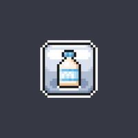 Milch Flasche Zeichen im Pixel Kunst Stil vektor