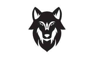 schwarz Wolf Logo Design Illustration, Design Element zum Logo, Poster, Karte, Banner, Emblem, t Hemd usw vektor