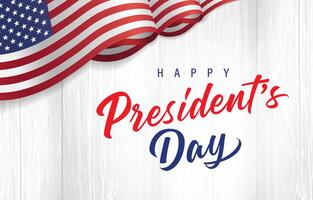 Lycklig presidentens dag USA vykort design. kreativ bakgrund vektor