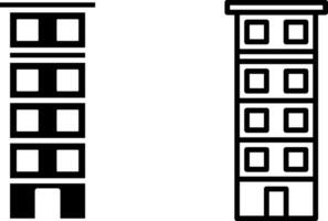 Wohnung Symbol, Zeichen, oder Symbol im Glyphe und Linie Stil isoliert auf transparent Hintergrund. Vektor Illustration