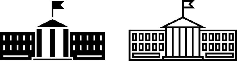 universitet ikon, tecken, eller symbol i glyf och linje stil isolerat på transparent bakgrund. vektor illustration