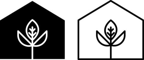 Gewächshaus Symbol, Zeichen, oder Symbol im Glyphe und Linie Stil isoliert auf transparent Hintergrund. Vektor Illustration