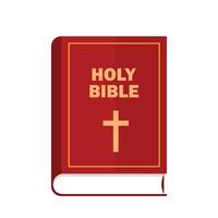 bibeln. de helig bok av kristna. religion, attribut av kristendomen. helig bibeln. vektor platt illustration.