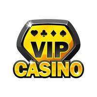Vektor vip Kasino. Symbol Kasino mit ein Diamant Symbol